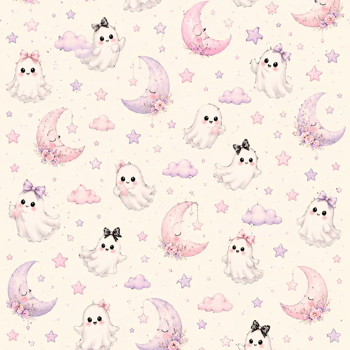 Ghostly Halloween Digital Paper Pack | 15 Cute Halloween Printable Backgrounds