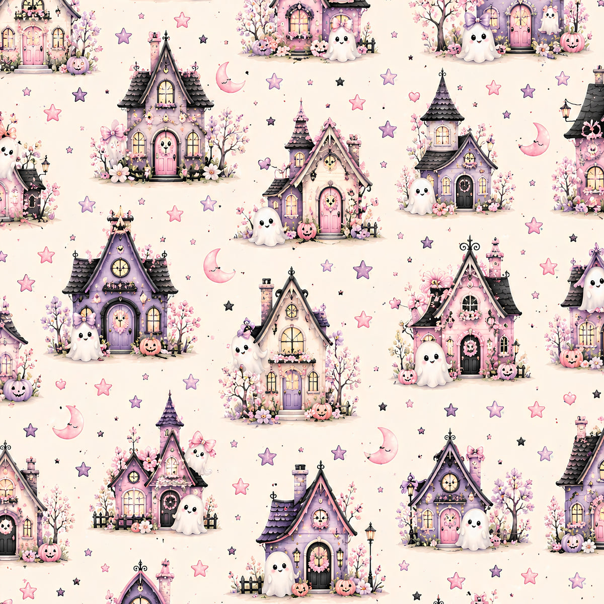 Ghostly Halloween Digital Paper Pack | 15 Cute Halloween Printable Backgrounds