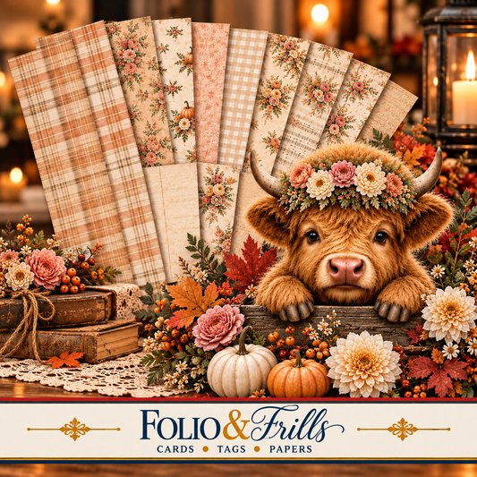 Baby Highland Cow Cozy Autumn Paper Pack