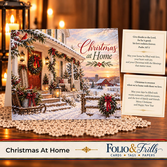 Christmas at Home Printable Christmas Card | Christian Holiday Digital Card