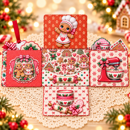 Gingie’s Christmas Bakery Bundle | 3D Card Folio, Digital Papers, Tags & Ephemera