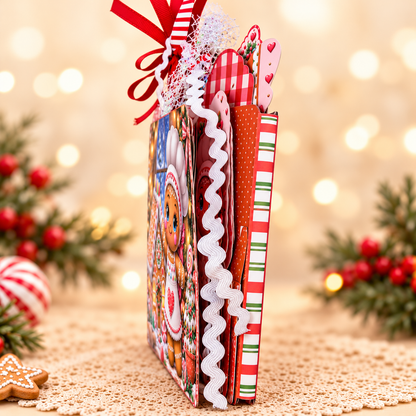 Gingie’s Christmas Bakery 3D Card Folio Kit | Printable Christmas Paper Craft
