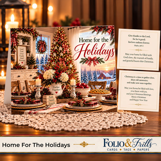 Home for the Holidays Printable Christmas Card | Christian Holiday Digital Card