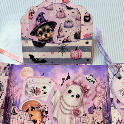 Ghostly Halloween Tags & Ephemera Printable Kit | Cute Halloween Paper Craft PDF