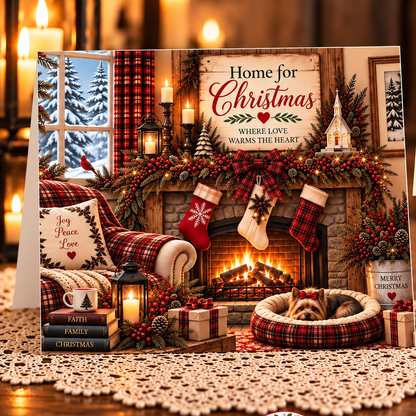 Home for Christmas Printable Christmas Card | Christian Holiday Digital Card