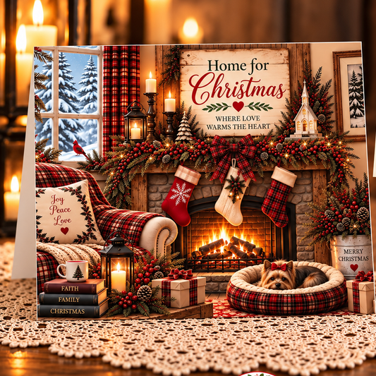 Home for Christmas Printable Christmas Card | Christian Holiday Digital Card